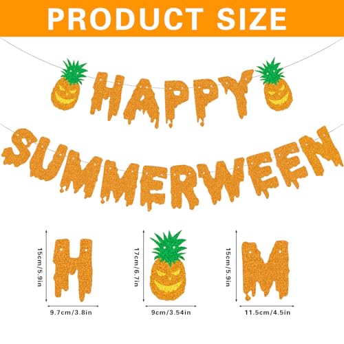 Summer Halloween Banner Spooky & Summer Theme Party Decor