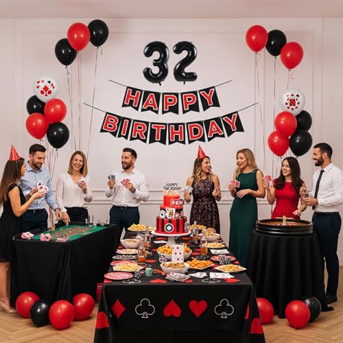 Number 2 Set Black 16 Inch Foil Balloons - 20 Pcs for Celebrations
