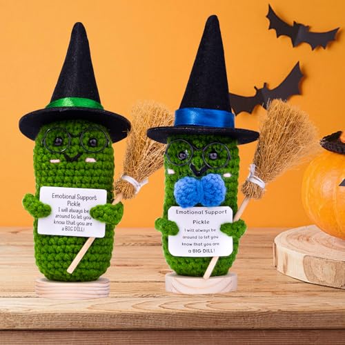 Halloween Emotional Support Cucumber Witch Hat - D-Cucumber Variation