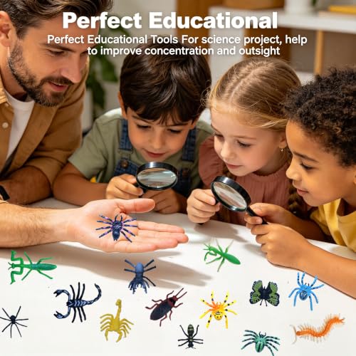 72Pcs Plastic Insect Figures for Kids Halloween Decorations and Sensory Play