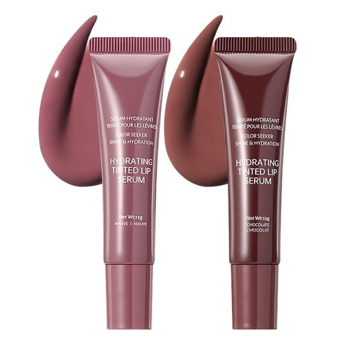 FeiCuiYun Lip Tinted Glowy Balm - Ultra-Hydrating Vegan Lip Serum | 2 Pcs for Sheer Shine & Soft Lips
