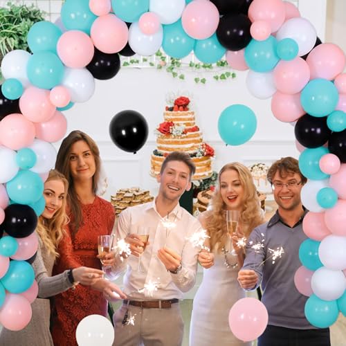 50s Theme Party Decorations Set with Balloons Backdrop and Garland