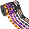 Happy Halloween Ribbon Set - Assorted Halloween Grosgrain & Satin Ribbons, 5 Rolls, 10 Yards