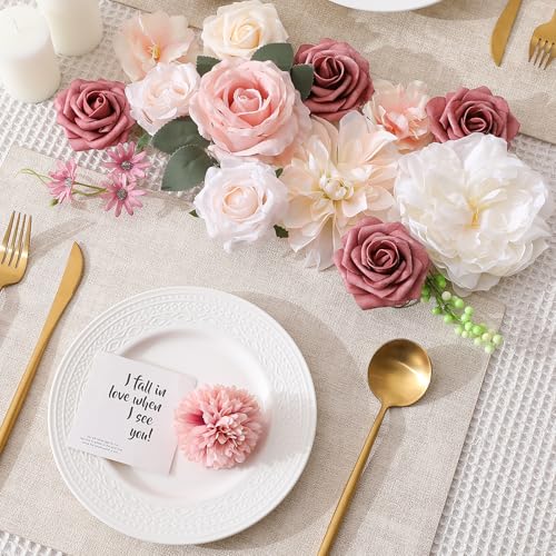 Artificial Flower Combo for Wedding Decor - Blush Pink Flowers Set
