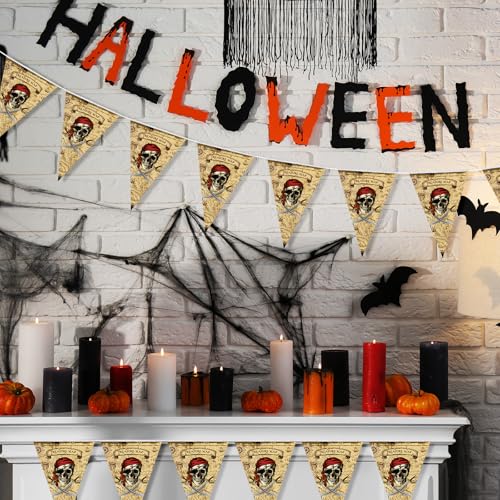 Pirate Party Banner Set - 60 Pcs 49 Feet Pirate Flags for Themed Celebrations