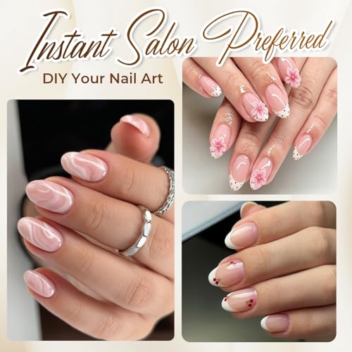 Oval Fake Nails 504PCS Gel Nail Tips - Medium Round Pre-Shaped, No Trace, Long Lasting