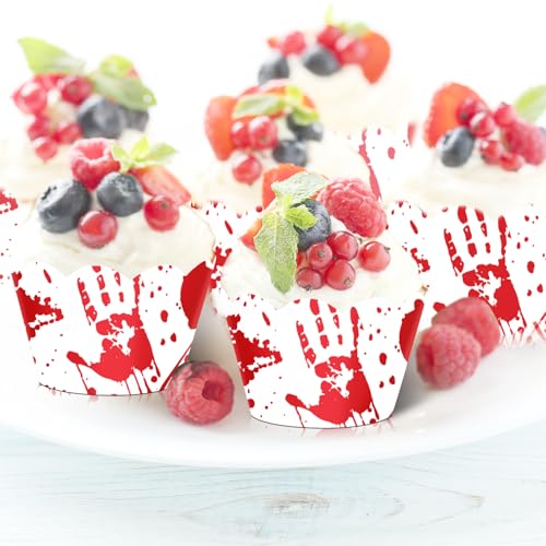 Halloween Cupcake Wrappers with Picks Party Decorations 24pcs