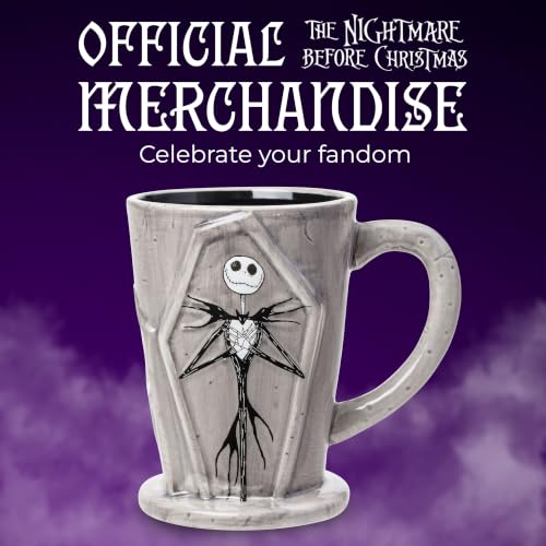 Nightmare Before Christmas 3D Tombstone Mug - 20oz Jack Skellington Ceramic Drinkware