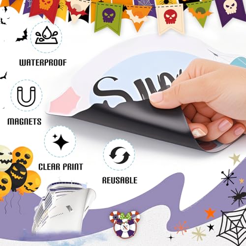 Fall Cruise Door Decorations - 16 Pcs Magnetic Mouse Pumpkin Ship Thanksgiving