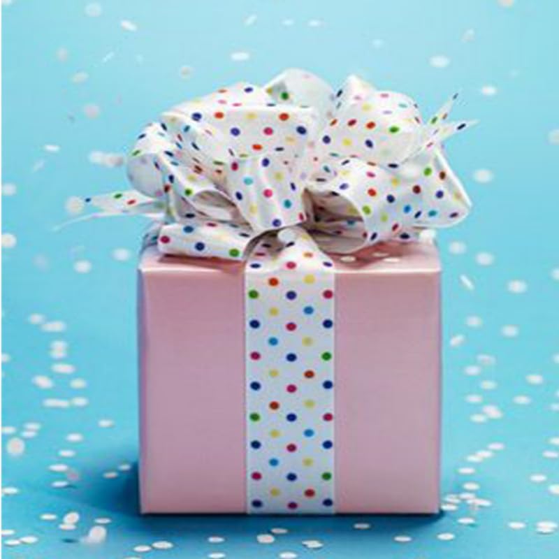 Christmas Polka Dots Wired Edge Ribbon - Green, 1.5 Inch x 10 M, Gift Wrap & Decoration - Variation L1140