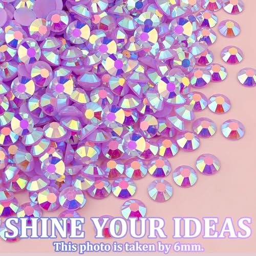 Lavender Purple AB Resin Rhinestones 25,000pcs for Crafts & DIY Projects + Glue