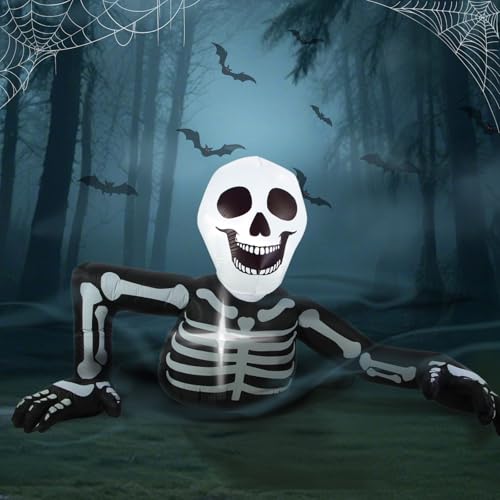 7.5ft Halloween Inflatable Skeleton Yard Decor - Skeleton Men Variant