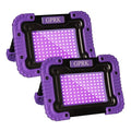 Rechargeable Black Light for Neon Glow Party UV Flood Light 2 Pack
