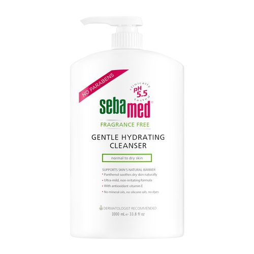 SEBAMED Gentle Hydrating Cleanser - Fragrance-Free pH 5.5 Formula for Sensitive Skin | 33.8 Fl Oz (1 L)