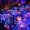 GIGALUMI Solar Halloween Pathway Lights 6 Pack - Purple Outdoor Decor