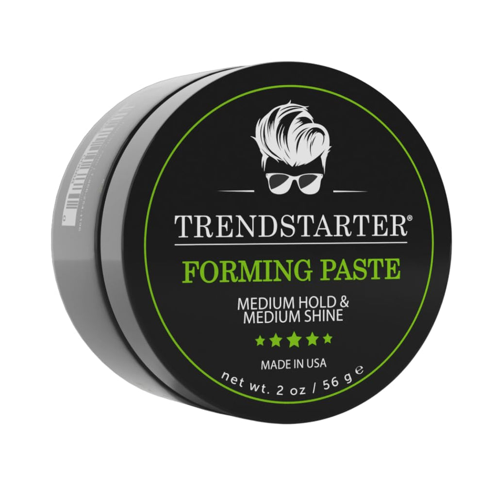 TRENDSTARTER Forming Paste - Lightweight Water-Based Hair Pomade Cream | 2oz Travel Size, Medium Hold & Shine