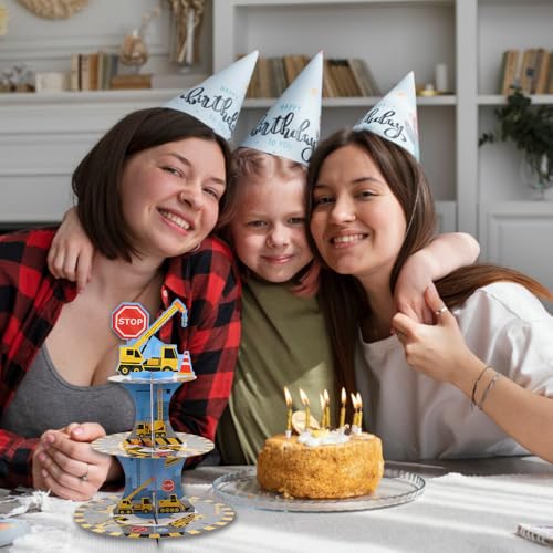 Yellow 3-Tier Cupcake Stand Cake Tower for Birthday Party Decorations