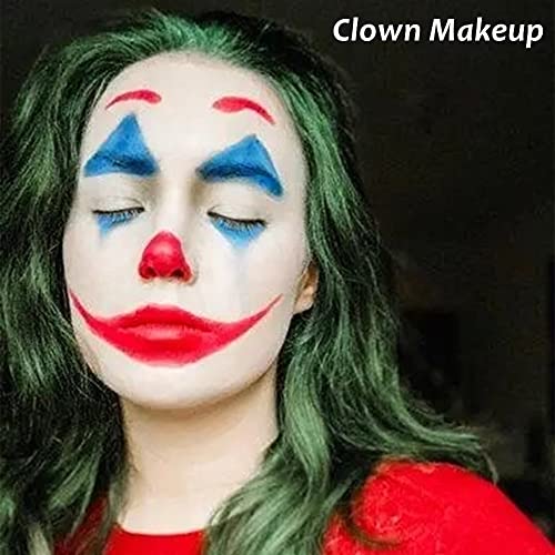MySense Red & Blue Face Paint Kit for Halloween & Cosplay - Safe, Waterproof, Blendable Sticks & Eyeliner Set