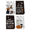 Black Microfiber Kitchen Towels Set of 4 12x24 Inch Quick Dry Dish Towels