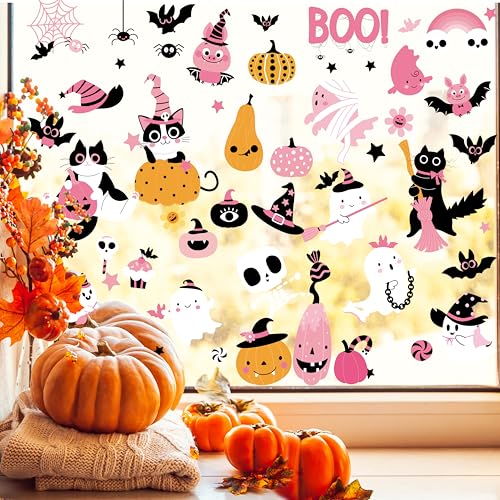 105 PCS Halloween Window Clings Set - Reusable Ghost Pumpkin Skeleton Decor for Indoor & Outdoor