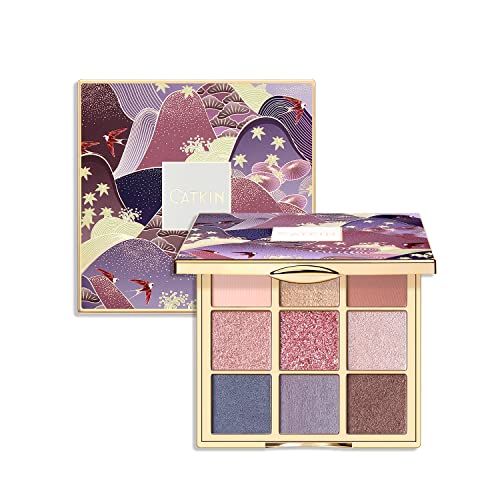 Catkin Eyeshadow Palette C08 Morandi - 9 Blendable, Long-Lasting Matte & Glitter Shades