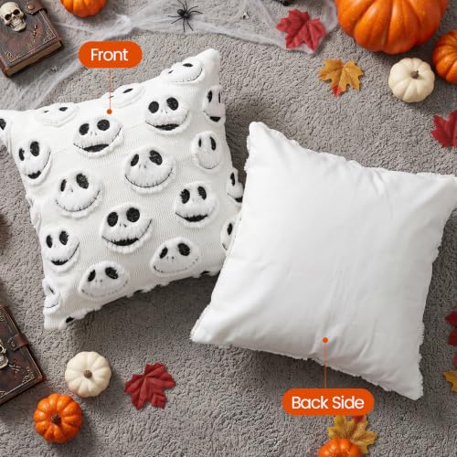 Halloween Throw Pillow Covers 18x18 Inch Night Before Christmas Decor Set