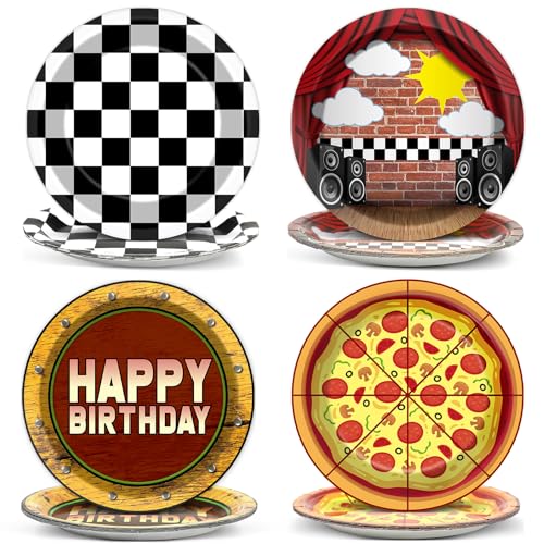 24-Pack Horror Game Paper Plates 7 Inch Disposable Party Dinnerware for Spooky Birthday Events