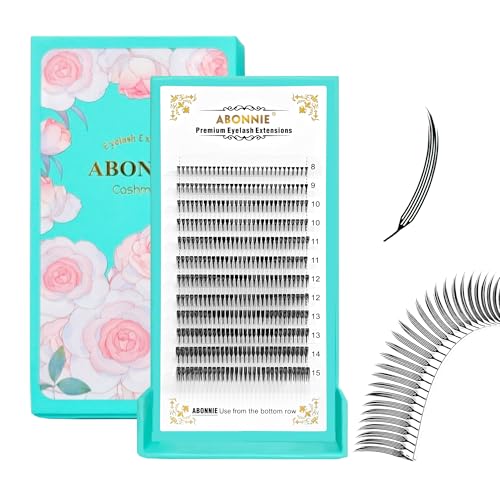 Premade Anime Lash Extensions Spire-0.07 D 8-15mm Feather Shape for Natural Look - ABONNIE
