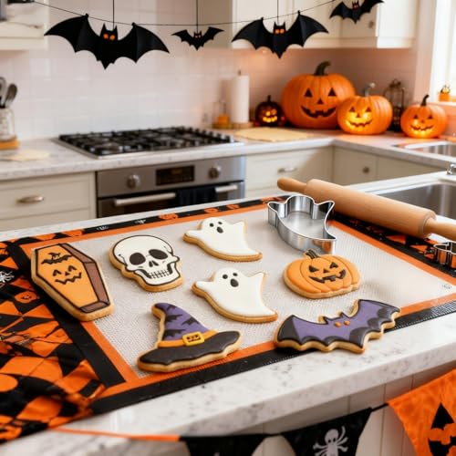 Halloween Cookie Cutter Set of 7 - 3 Inch Stainless Steel Shapes for Baking & Crafts