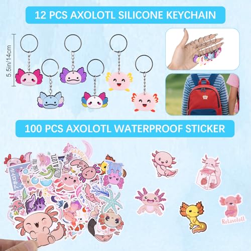 Axolotl Party Favor Kit - 80 Pieces for Birthday & Event Decor