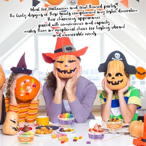 Halloween Plastic Candy Bowls 12oz Bulk Disposable Serving Dishes Party Supplies