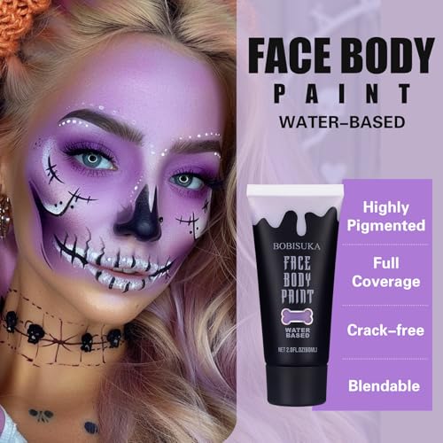Purple Face & Body Paint - Water-Based, Non-Toxic, Washable for Halloween & Cosplay