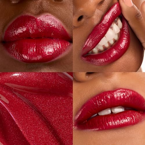 Liquid Lipstick Vixen Red - Moisture-Rich Metallic Gloss with Micro Glitter