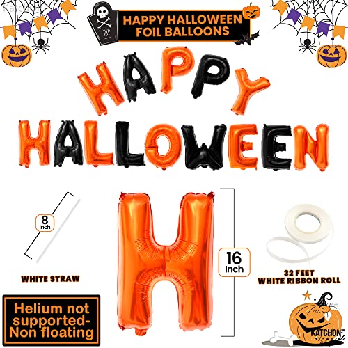 Halloween Balloon Banner Set - 16 Inch Reusable Foil Decorations for Parties