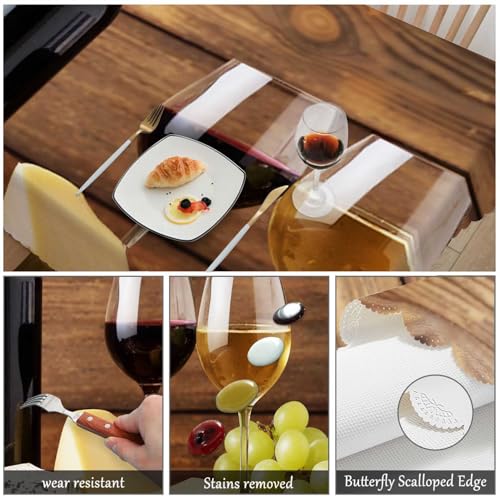Wine and Cheese Tablecloth Rectangular 52x70 Inch - Red Wine Bottle & Grape Decor