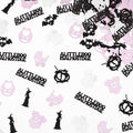 Halloween Baby Shower Confetti Decor with Ghosts Witches Pumpkins - Pink Black Silver