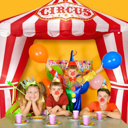 10ft Carnival Circus Inflatable Tent Arch with LED Lights - Party Decorations - Circus Inflatables Tent