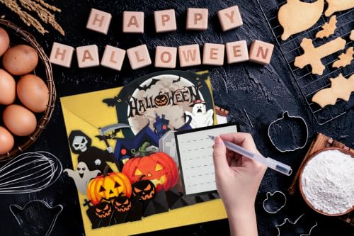 3D Halloween Pop-Up Greeting Card with Envelope & Blank Note