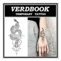 Lunar Dragon Pattern Waterproof Temporary Tattoos for Women - 2 Sheets