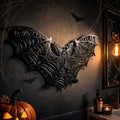 Halloween Gothic Bat Wall Decor Metal Skeleton 11.8 x 6.9 Inches