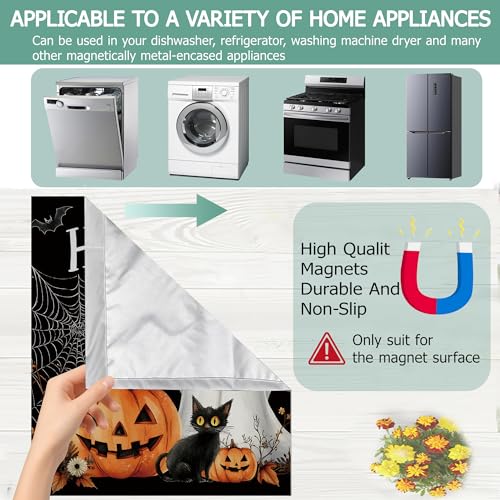 Cute Ghost Magnetic Dishwasher Cover for Kitchen Decor - 23x26 Inch