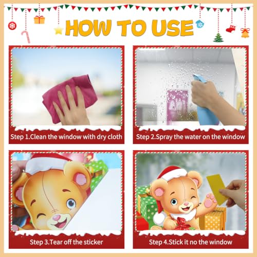 Extra Large Christmas Window Stickers Decals - A-Christmas Variation