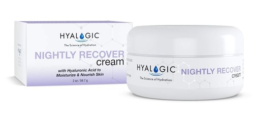 Hyalogic Nightly Recover Facial Night Cream - Hydrating Moisturizer with Hyaluronic Acid | 2 oz