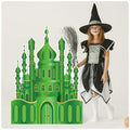 Large Emerald Green Castle Cardboard Cutout for Halloween & Party Decorations - 3.3ft Stand Up Photo Backdrop