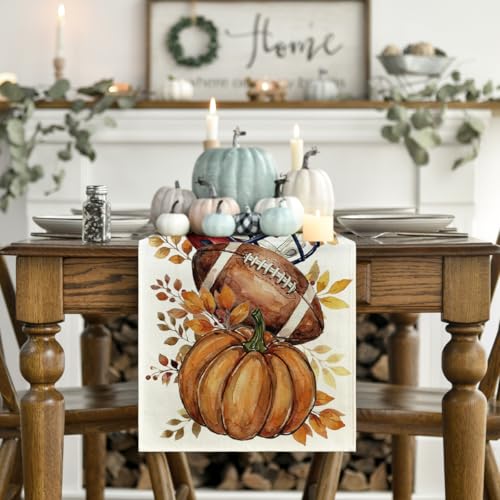 Artoid Mode 13 x 108 Inch Fall Table Runner Beige Home Decor