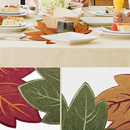 OWENIE Thanksgiving Leaves Table Runner 13x36 Inch Fall Decor for Home