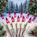 Christmas String Lights 100 LED Connectable Indoor Outdoor Warm White - White-Pink Variation