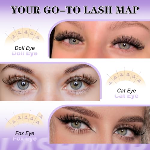 Natural Wispy Eyelash Clusters B02-D-8-16 MIX - 156PCS All-Day Wear