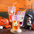 Glow in the Dark Halloween Drink Pouches with Straws - Spooky Party Decorations, 36 Pack