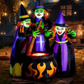 6 FT Halloween Inflatable Witch Cauldron with LED Lights Outdoor Yard Decor